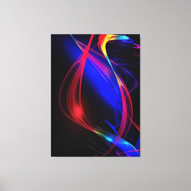 Abstract Colourful Lights Canvas Print (Front)