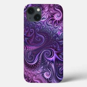 Abstract Colourful Lilac & Violet Spiral Pattern iPhone 13 Case
