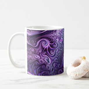 Abstract Colourful Lilac & Violet Spiral Pattern  Coffee Mug