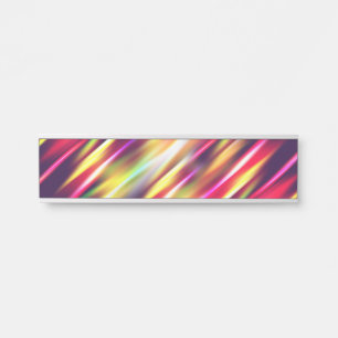 Abstract colourful lines door sign