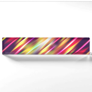 Abstract colourful lines nameplate