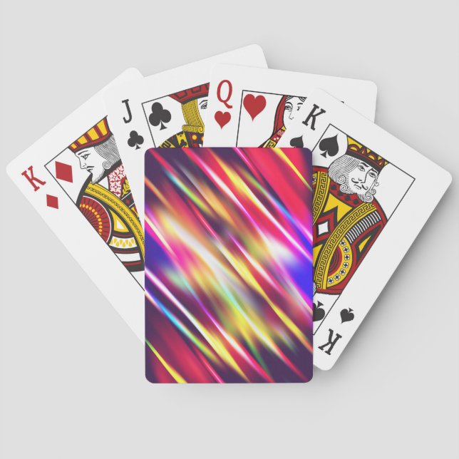 Abstract colourful lines playing cards (Back)