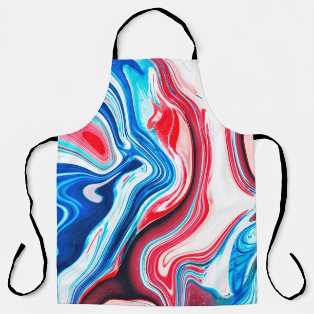 Abstract colourful liquid marble texture apron (Front)
