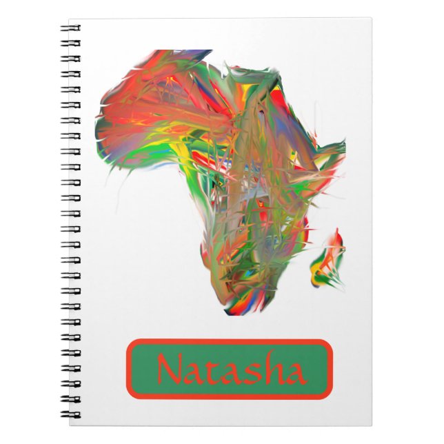 Abstract colourful Map of Africa  Notebook (Front)