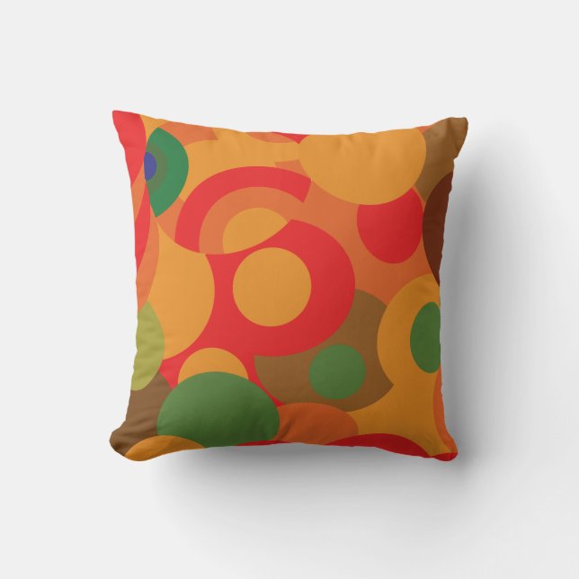 Abstract colourful modern geometric pattern cushion (Front)