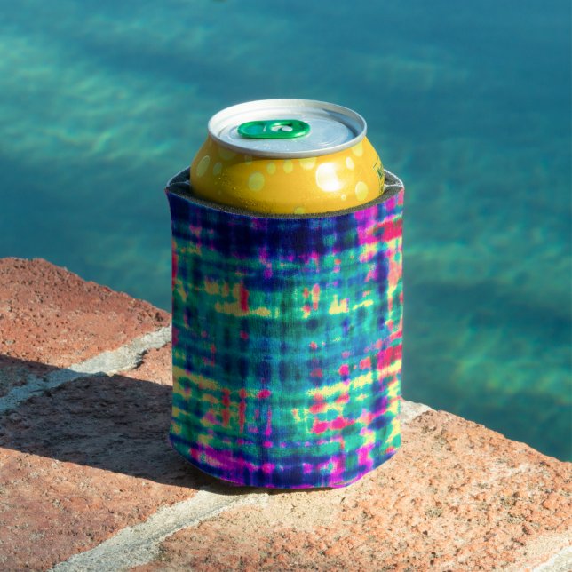 Abstract Colourful Modern Tie Dye Pattern Can Cooler (In Situ Pool)