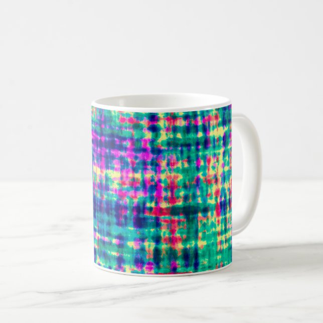Abstract Colourful Modern Tie Dye Pattern Coffee Mug (Front Right)