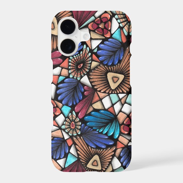 Abstract Colourful Mosaic Pattern iPhone Case (Back)