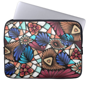 Abstract Colourful Mosaic Pattern Laptop Sleeve Ca