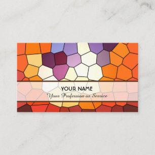 Abstract colourful mosaic tiles pattern business c card
