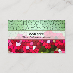 Abstract colourful mosaic tiles pattern business c card
