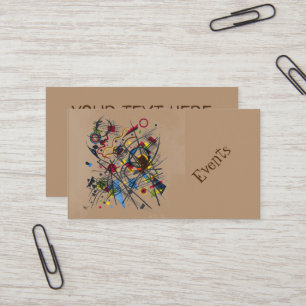Abstract colourful musical business card