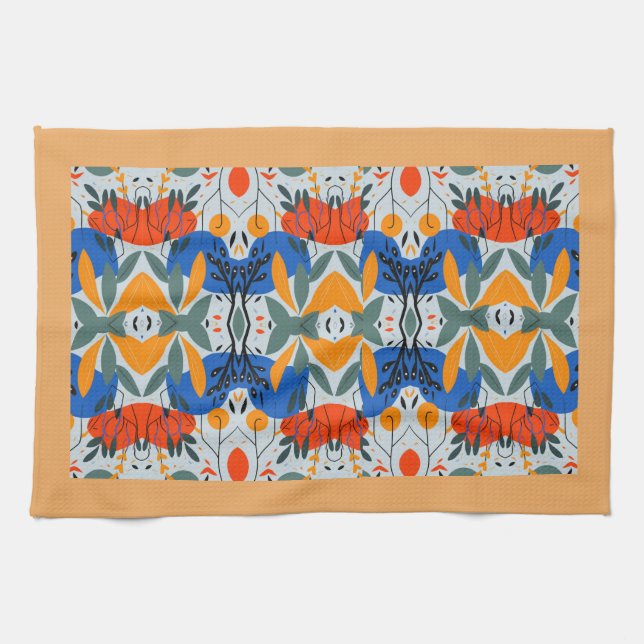 Abstract Colourful Nature Tea Towel (Horizontal)