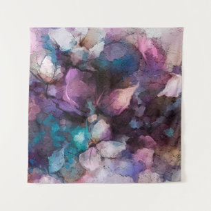 Abstract colourful oil, acrylic painting of spring tapestry