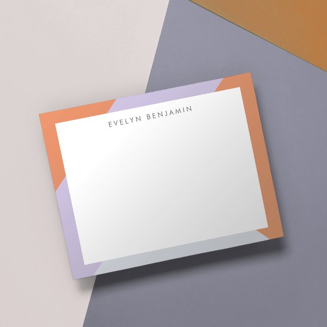 Abstract Colourful Orange Lilac Grey Pattern Card (Creator Uploaded)