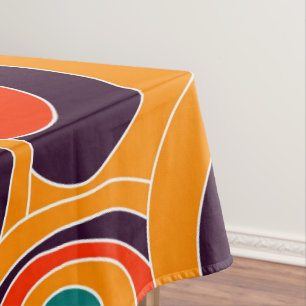 Abstract Colourful Ovals Tablecloth – Modern 