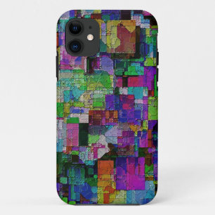 Abstract colourful paint blocks. iPhone 11 case