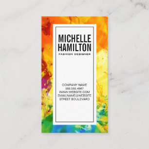 Abstract Colourful Paint Brushed Texture Business Card
