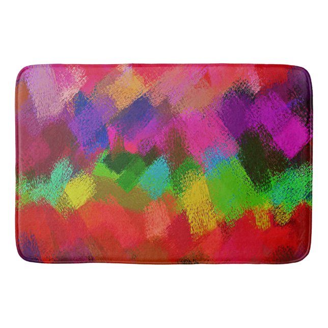 Abstract Colourful Painting #3 Bath Mat (Front)