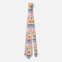 Abstract Colourful Pastel Flowers Floral Pattern