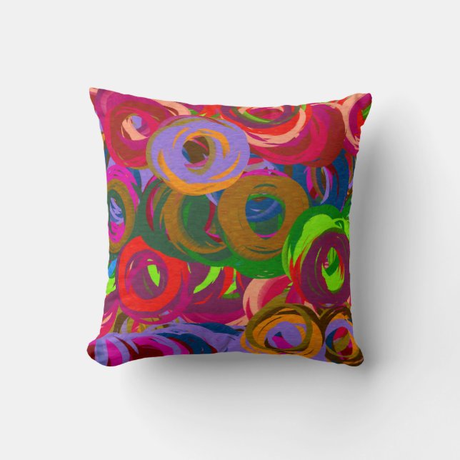 Abstract Colourful Pastel Pattern #2 Cushion (Front)