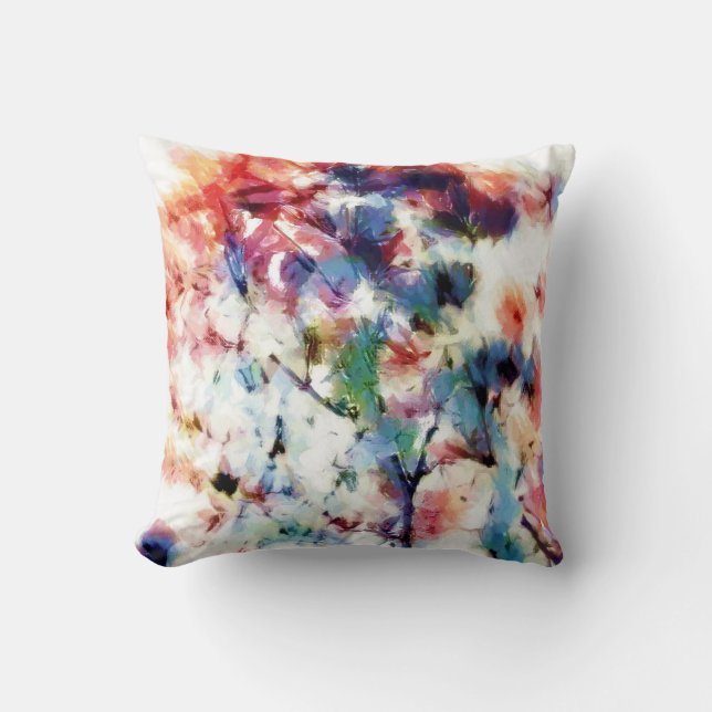 Abstract, colourful pattern, bright, elegant cushion (Front)