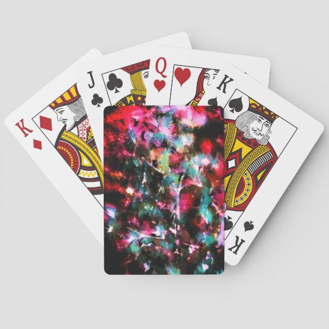 Abstract, colourful pattern, bright, elegant playing cards (Back)