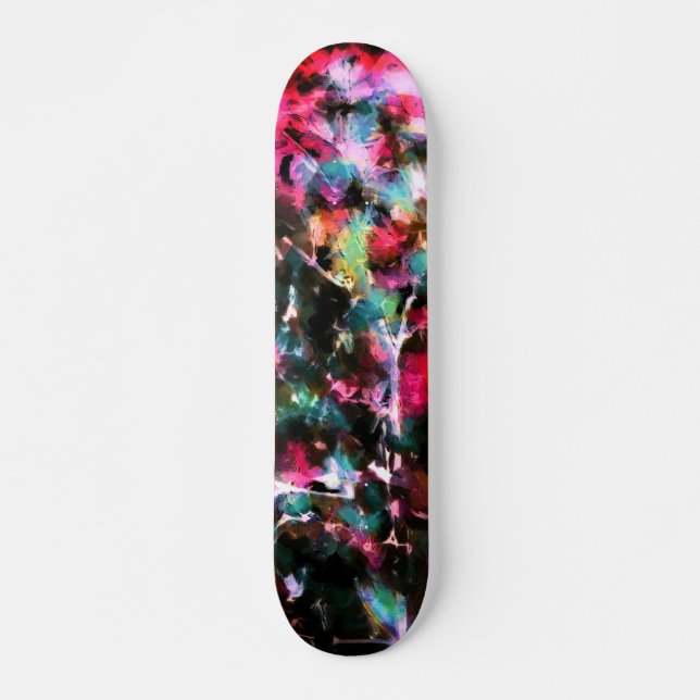 Abstract, colourful pattern, bright, elegant skateboard (Front)