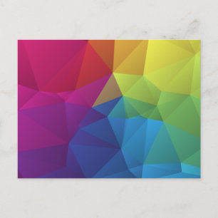 abstract colourful pattern geometric polygon desig postcard