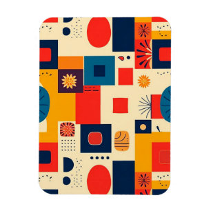 Abstract colourful pattern magnet