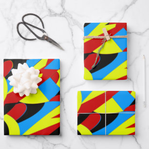 Abstract Colourful Pattern Wrapping Paper Sheet