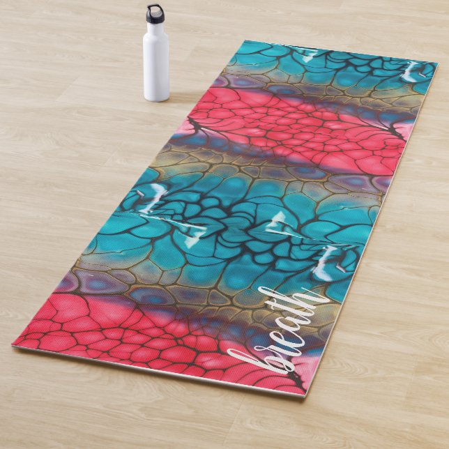 Abstract Colourful Personlized Yoga Mat (In Situ)