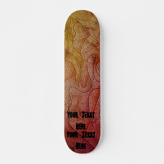 abstract colourful  posing lady street art style skateboard (Front)