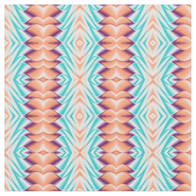 Abstract colourful print pattern fabric (Close Up)