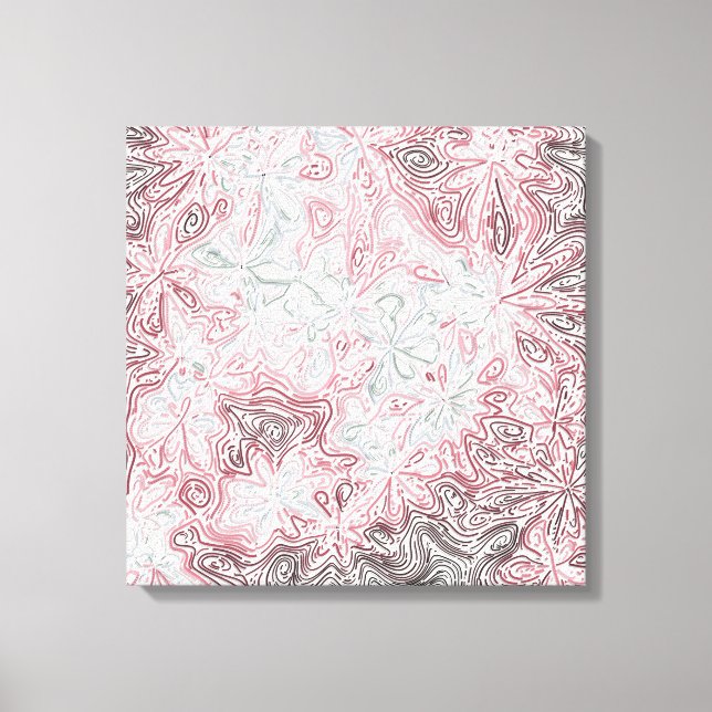 Abstract Colourful Programming floral Pattern  Canvas Print (Front)