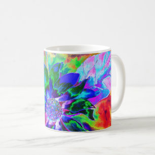 Abstract colourful  psychedelic chakra sunflower  Coffee Mug