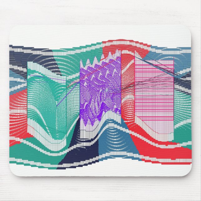 Abstract Colourful Quantum Angular Momentum Field  Mouse Mat (Front)