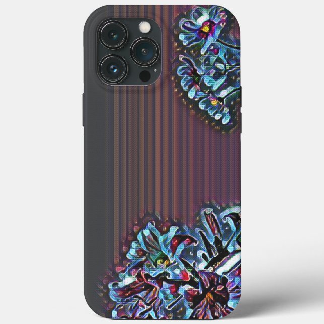 Abstract colourful retro flower iPhone case (Back)