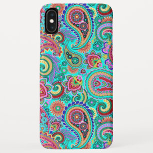 Abstract Colourful Retro Paisley Pattern iPhone XS Max Case