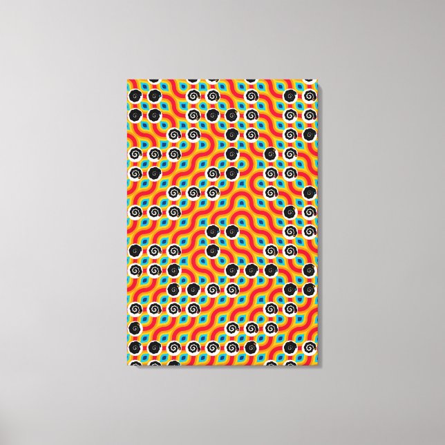 Abstract colourful Retro Persian Carpets Pattern  Canvas Print (Front)