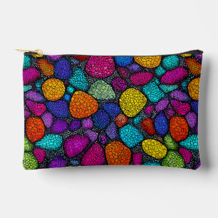 Abstract colourful rocks accessory pouch