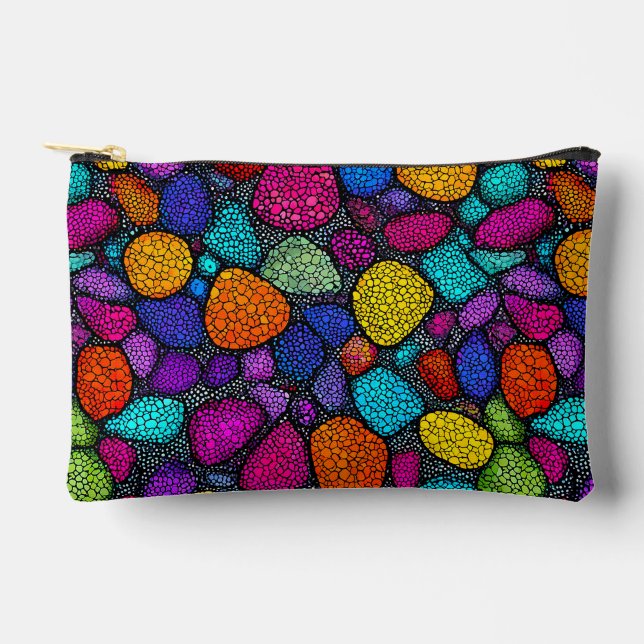 Abstract colourful rocks accessory pouch (Front)