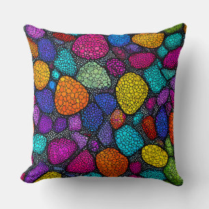 Abstract colourful rocks cushion