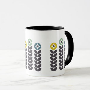 Abstract colourful Scandinavian flowers Mug