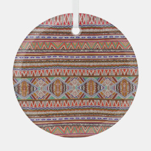 Abstract Colourful: Seamless Pattern Background. Glass Tree Decoration