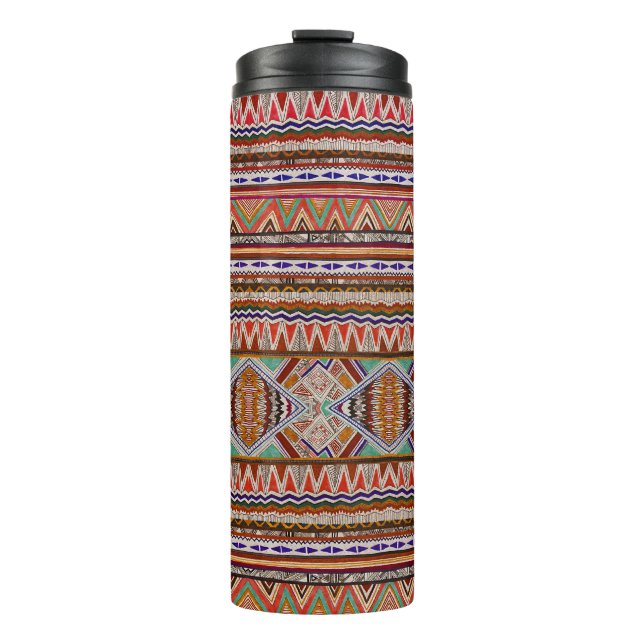 Abstract Colourful: Seamless Pattern Background. Thermal Tumbler (Front)