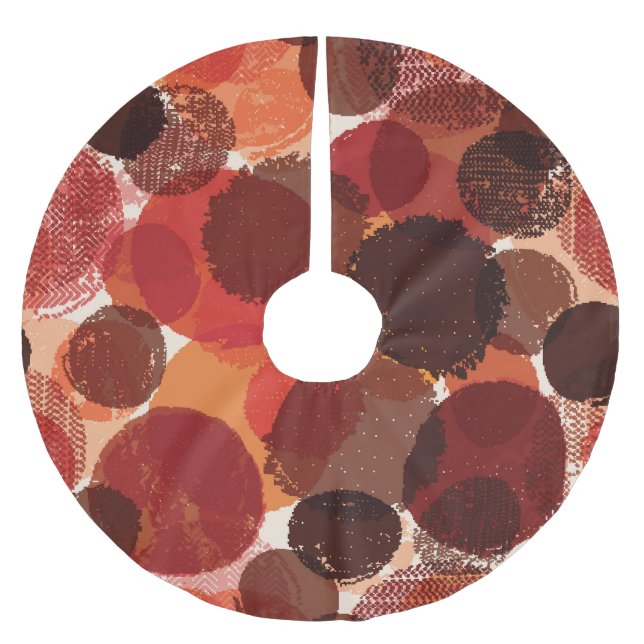 Abstract Colourful Seamless Patterns Collection Brushed Polyester Tree Skirt (Front)