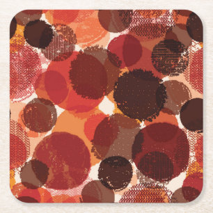 Abstract Colourful Seamless Patterns Collection Square Paper Coaster