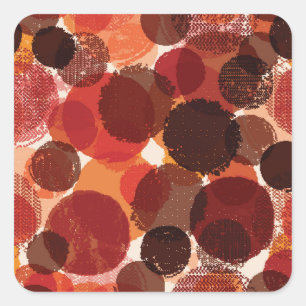 Abstract Colourful Seamless Patterns Collection Square Sticker