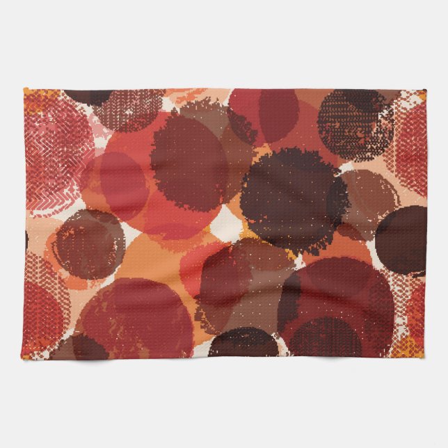 Abstract Colourful Seamless Patterns Collection Tea Towel (Horizontal)